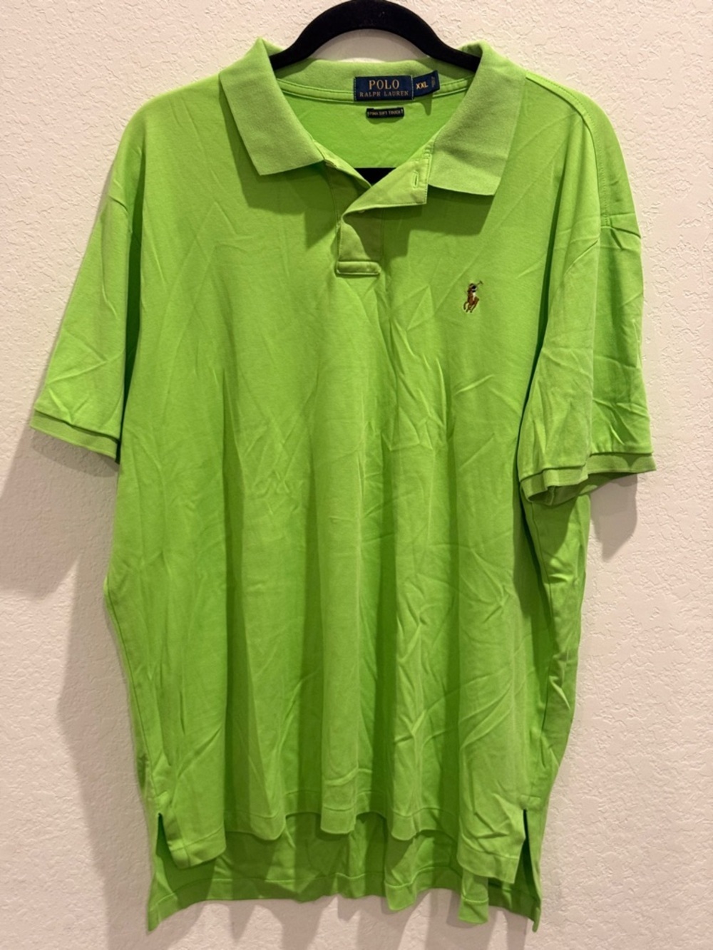 Polo by‎ Ralph Lauren Men’s Lime Green Polo Shirt with Embroidered Pony